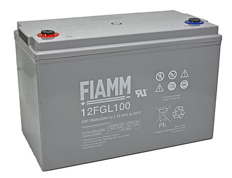 Batteria FIAMM AGM pannelli solari fotovoltaici 100Ah [12FGL100 .